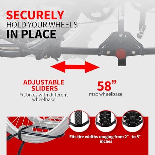 Young Bike Rack Hitch for Car - 200LB 2-Bike Rack Hitch Mount Platform Style Hitch Bike Rack，Smart Tilting & Easy Fold for Car SUV with 2 Inch Receiver，Bike Carrier Fits Up to 5-inch Fat Tire