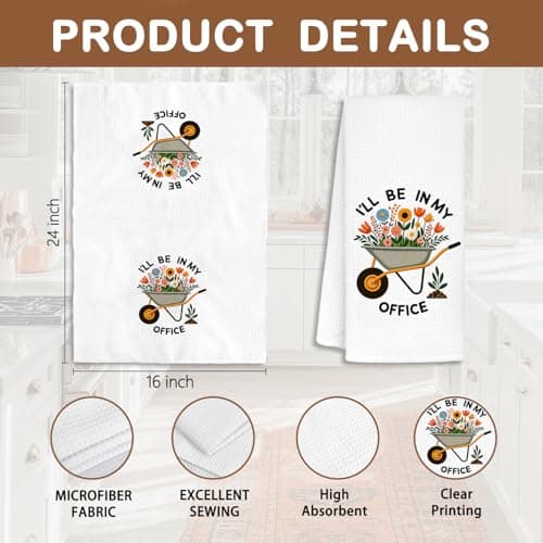 Gifts for Plant Lovers, Plant Lady Mom Birthday Gift, Funny Best Friend Housewarming New Home Gift, Decorative Towel 16x24in Gardening Gifts for Women Funny Kitchen Towels, B0G568ZDJH