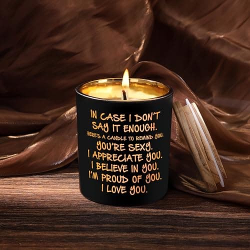 BFJLIFE Candles Gifts for Him Men Romantic Unique Husband Boyfriend Gifts for Valentines Fathers Day Christmas Anniversary Birthday Stocking Stuffers Novelty Lavender Scented Soy Candle