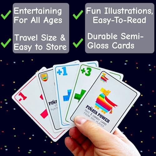 3, 2, 1, Piñata! – Fun Family Card Game for Kids & Adults – Fast-Paced Party Game for Game Night – Ages 7+, 2-5 Players – Portable Travel Game