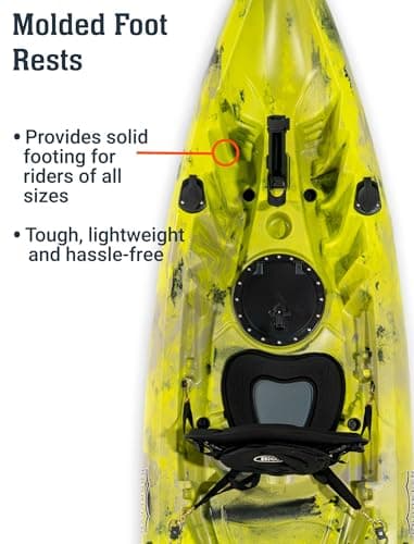 Brooklyn 12.5 Tandem Sit-On-Top Fishing Kayak by BKC, 2–3 Person Kayak with Padded Seats, Paddles, 6 Rod Holders, 600 lb Capacity, Motor-Ready