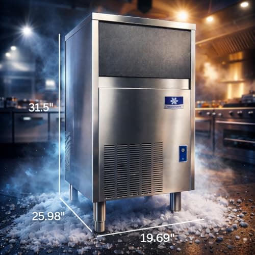 Manitowoc UFF0200A 19-1/4' Air-Cooled Flake Undercounter Ice Machine with 60-Pound Bin, 115V