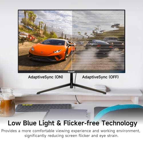 Gawfolk 27 Inch 4K Monitor IPS 60Hz, UHD 3840 x 2160p PC Monitors, Computer Dispaly for Home & Office, Support HDMI & DP, Wall Mount Compatible