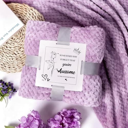 Birthday Gift for Women, Luxury Self Care Spa Gift Basket with Blanket for Mom, Wife, Sister, Friend, Girlfriend, Grandmother, Get Well Soon & Christmas gift for Her B0FKMYHG7N