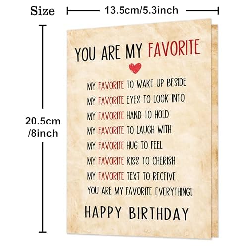 Happy Birthday Cards Gifts Decorations for Men Women Him Her Boyfriend Girlfriend Couple IDU Birthday Card Gifts for Husband Wife Men Women B0GKY4S1GL