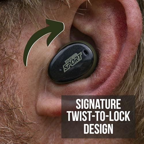 ISOtunes Sport Caliber BT Shooting Ear Protection for Gun Range – Bluetooth Hearing Protection for Shooters, 25 dB Noise Reduction Rating (NRR) Shooting Ear Buds with Electronic Ear Protection