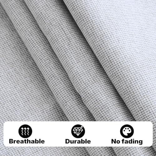 Suitable for Home Furniture Interior Decoration Fabric, coarse Texture Thickened Linen, Excellent Breathability, Handmade DIY Material (Light Gray, 1 Yard pre Cut)