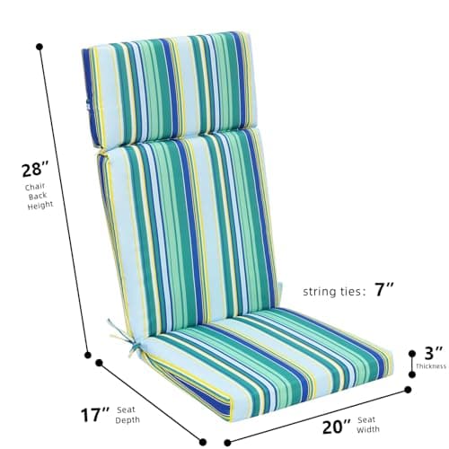 Adirondack Chair High Density Foam Cushions,High Back Outdoor Rocking Chair Cushion