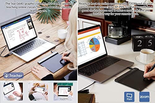 Drawing Tablet XPPen StarG640 Digital Graphic Tablet 6x4 Inch Art Tablet with Battery-Free Stylus Pen Tablet for Mac, Windows and Chromebook (Drawing/E-Learning/Remote-Working)