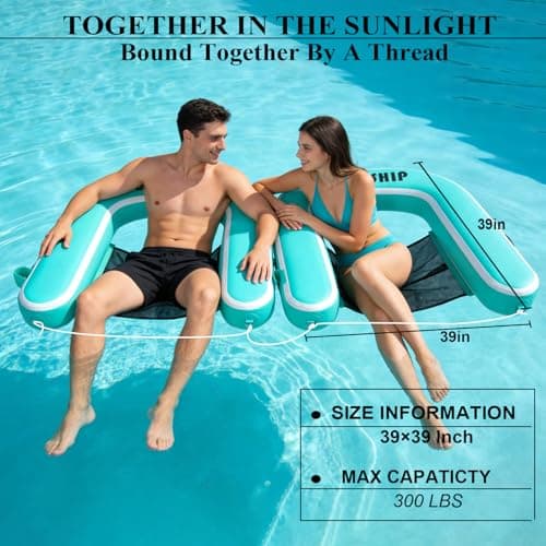 Inflatable Pool Float Chair for Lake Floating Pool Chairs Heavy Duty Floating Chair Lake Floats for Adults Pool Chair Floats Pool River