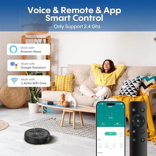 Robot Vacuum and Mop:4000Pa 3-in-1 Robotic Vacuum Cleaner with Intelligent Navigation, Alexa & APP Control, Schedule Cleaning, Slim and Quiet, Robotic Vacuum Perfect for Pet Hair, Hard Floor, Carpet