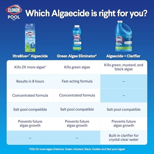 Clorox® Pool&Spa™ Swimming Pool Algaecide and Clarifier, Prevents and Treats Pool Algae, Clears Water, 128 Fl Oz (Pack of 1)