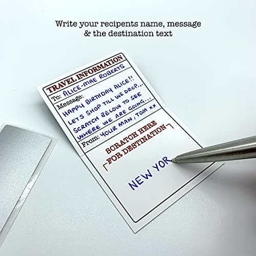 Surprise Mini Suitcase & USA Pretend Passport Reveal Gift: YOU WRITE the Secret Destination, THEY SCRATCH to Reveal! Surprise Vacation Reveal for Birthdays, Anniversaries, Valentines & Family Trips B0C4V64PJF
