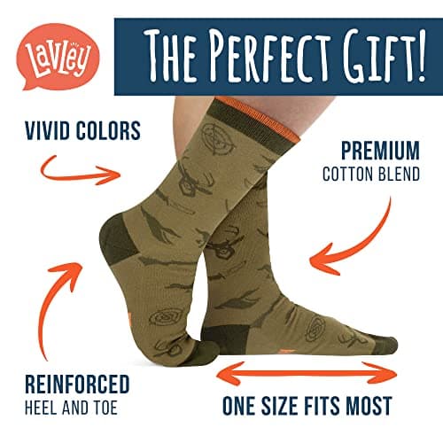 Lavley Funny Fishing and Hunting Socks for Men