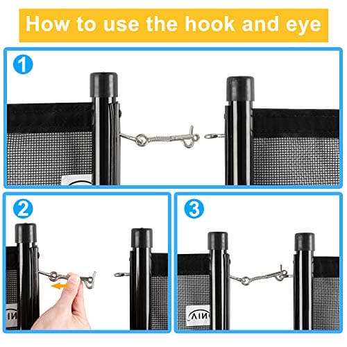 VINGLI Pool Fence 5Ft x 48Ft Swimming Pool Fence in Ground Pool Safety Fencing, Black