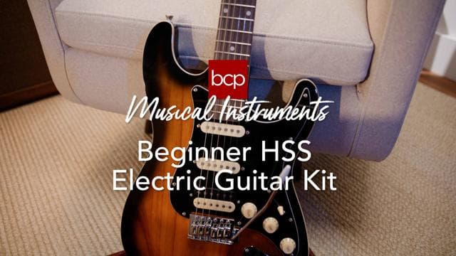 Best Choice Products Beginner HSS Electric Guitar Kit w/Headphone Amp, Padded Gig-Bag, Headphones, Guitar Strap - Midnight Blue/Black