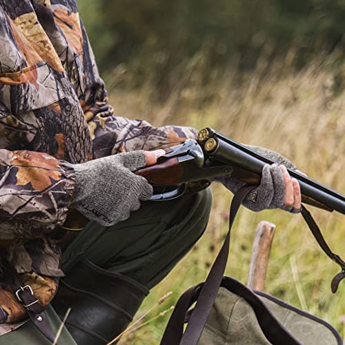 Palmyth Wool Fishing Gloves 3-Cut Fingers Warm for Men and Women Cold Weather Fingerless Gloves for Winter Fly Fishing