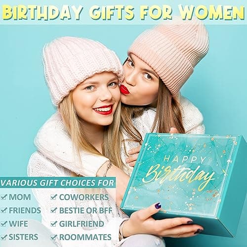 Birthday Gifts for Women Friendship, Ocean Relaxing Spa Gifts Basket Set for Women, Self Care Gifts Unique Happy Birthday Gift Idea for Mom Her Best Friends Sister Wife Girlfriend Coworker Teacher