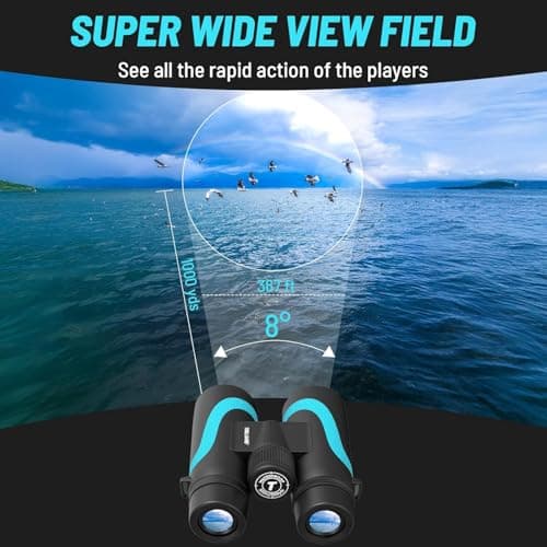 15x55 UHD Binoculars for Adults – High Powered Large View, BAK4 Prism, Waterproof & Lightweight for Bird Watching, Hunting,Hiking, Travel, Cruise, Sports with Phone Adapter (Blue)