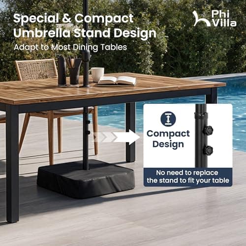 PHI VILLA 15ft Large Patio Umbrellas with Base Included, Outdoor Double-Sided Rectangle Big Market Umbrella with Stand, Outside Umbrellas for Poolside Lawn Backyard, Beige