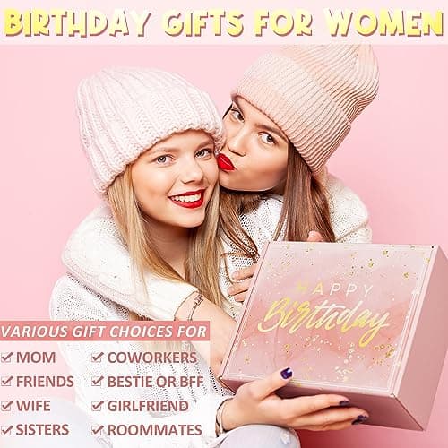Birthday Gifts for Women Friendship, Rose Relaxing Spa Gifts Basket Set for Women, Self Care Gift Unique Happy Birthday Gifts Idea for Mom Her Best Friend Sister Wife Girlfriend Coworker Teacher Nurse