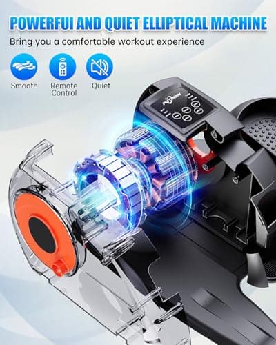 Under Desk Elliptical Machine, Electric Elliptical Leg Exerciser for Seniors with 12 Adjustable, Portable Quiet Elliptical Exercise Machine, Seated Pedal Exerciser with Remote Control