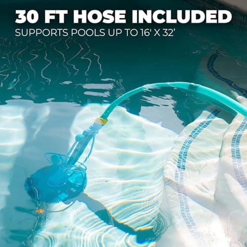 XtremepowerUS Premium Automatic Suction Vacuum-generic Climb Wall Pool Cleaner Sweeper In-Ground Suction Side + Hose Set