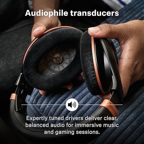 Sennheiser HD 505 - Wired Headphones Over Ear with Transparent Sound and Controlled Bass, Enhanced Comfort Studio Headphones for Music, Work, Gaming, Audiophiles, Students, Traveling, Copper Edition