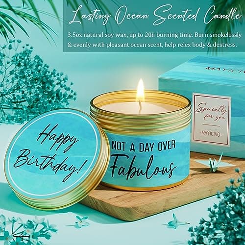 Birthday Gifts for Women Friendship, Ocean Relaxing Spa Gifts Basket Set for Women, Self Care Gifts Unique Happy Birthday Gift Idea for Mom Her Best Friends Sister Wife Girlfriend Coworker Teacher