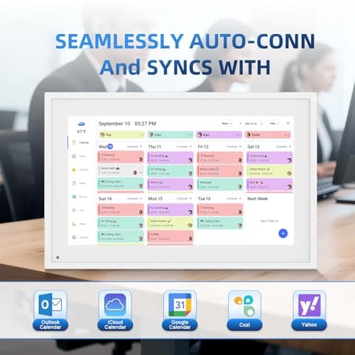 Calendar Digital 10.1 Inch, Digital Frame Combined Smart Touch Screen Electronic Wall Planner Family Organizer Chore for Family Schedules Gift for Mother Mom Women Grandpa