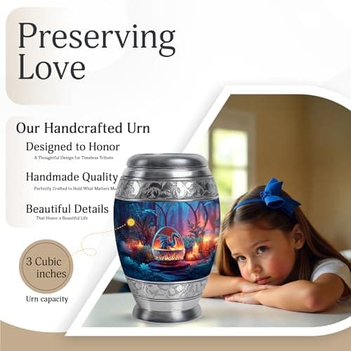 Dragon Small Funeral Urns for Adult Male - Keepsake Halloween Burial Urn for Adult Ashes - Tiny Blue Cremation Urn for Ashes for Women - 3 Inch B0FHKWCQQN