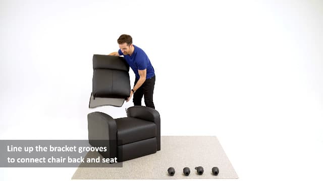 FDW Recliner Sofa Massage Chair Home Theater Seating with Lumbar Support and Padded Backrest for Living Room and Bedroom (Leather, Black)