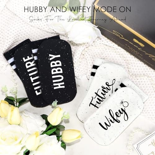 Engagement Gifts for Couples Newly Engaged Gifts for Couple Happy Engagement Gift for Women Fiance Gift for Women Just Engaged Decorations Ideas with Mugs Socks Candle Card for Her Him Men Best Friend B0FDGTK7ZJ