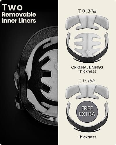 OutdoorMaster Skateboard Cycling Helmet - Two Removable Liners Ventilation Multi-Sport Scooter Roller Skate Inline Skating Rollerblading for Kids, Youth & Adults