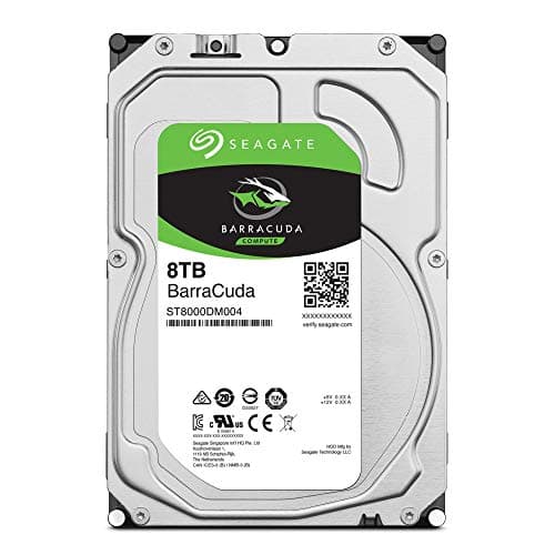 Seagate BarraCuda 8 TB Internal Hard Drive HDD – 3.5 Inch SATA 6 Gb/s, 5,400 RPM, 256 MB Cache for Computer Desktop PC (ST8000DMZ04/004)