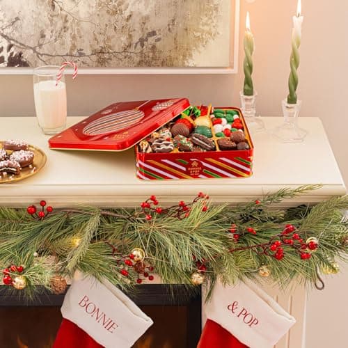 Christmas Chocolate Gift Basket– Holiday Ornament Gift Box with Assorted Christmas Candy – Holiday Food Gift Idea for Men, Women, Family, Corporate- Bonnie & Pop