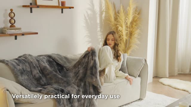 Bedsure GentleSoft Fluffy Fuzzy Faux Fur Throw Blanket for Couch, Soft Sherpa Fleece Cozy Gifts for Women, Plush Bed Blanket Christmas Room Decor for Men, Thick Warm Minky Teen Gifts Winter Bedding