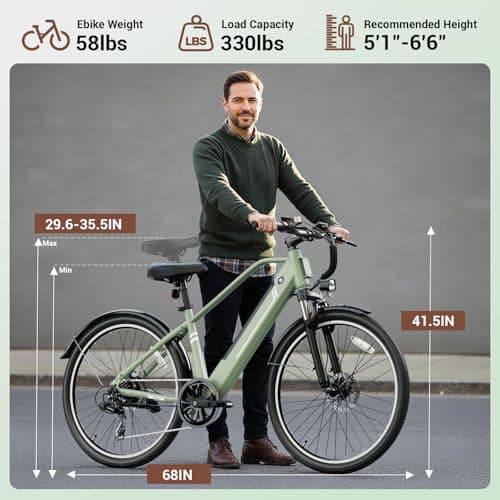 Electric Bikes for Adults, 26"/27.5" E Bikes for Adults with 1200W Peak Motor, 28 MPH, 50+ Miles Range Electric Bicycle, E Mountain Bike with 480WH Removable Battery, UL Certified