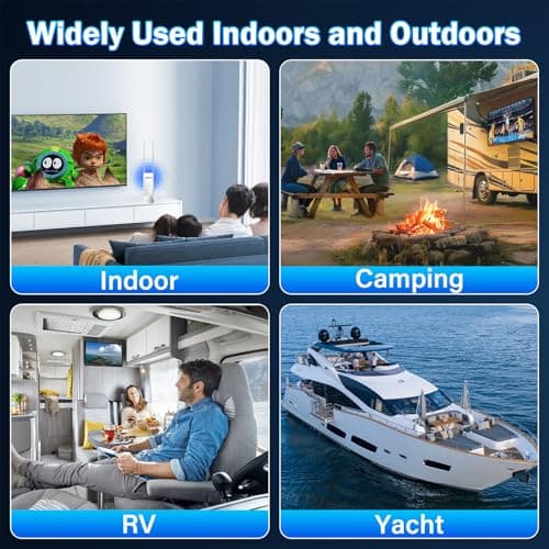 Rabbit Ear TV Antenna 2025 Upgraded -HIDB TV Antenna for Smart TV Indoor, Cut Cable for Free 4K/1080p HD Channels, Long Range Reception, 360° Signal for Smart & Old TVs, Easy Setup, VHF/UHF Support!