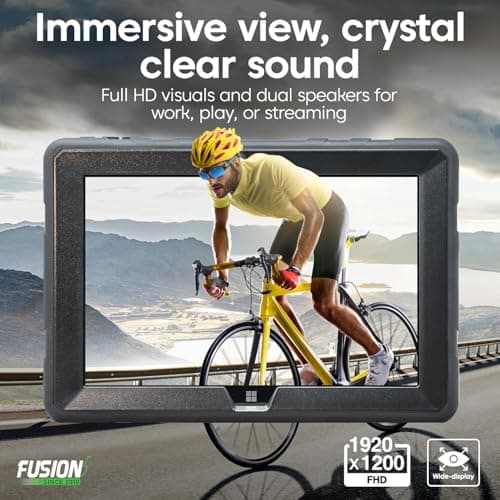 Fusion5 Built in USA 10.1” Windows 11 Professional Rugged Tablet PC - 12GB RAM, 512GB SSD, Intel 13th Gen, Full HD Windows Tablet Computer, HDMI, USB C - 2 Year Full Warranty with Accidental Damage