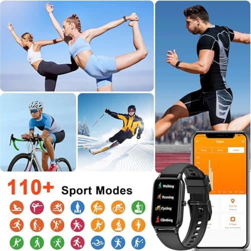 Smart Watch for Men Women(Answer/Make Call), 2025 Fitness Activity Tracker 1.57” Smartwatch with Heart Rate/Sleep Monitor/Pedometer/Calories/110+ Sports, IP68 Waterproof Fitness Watch for Android iOS