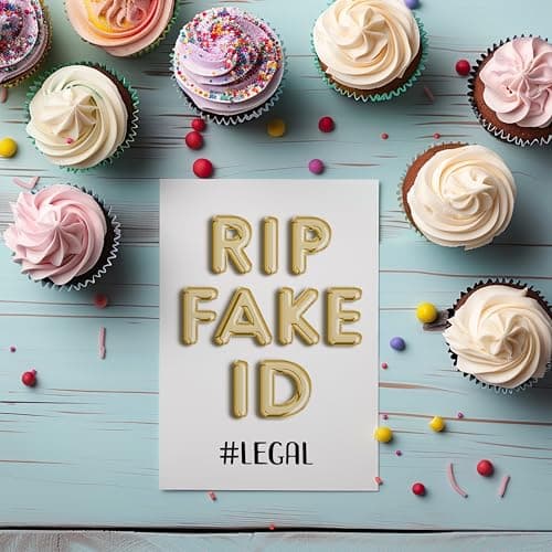 Funny 21st Birthday Card for Him or Her - Happy Birthday Card for 21 Year Old Daughter Son Niece Nephew Sister or Friend - Humorous Twenty One Gift Ideas - RIP Fake ID Card for Best Friend or Coworker B0DVVPPR3J