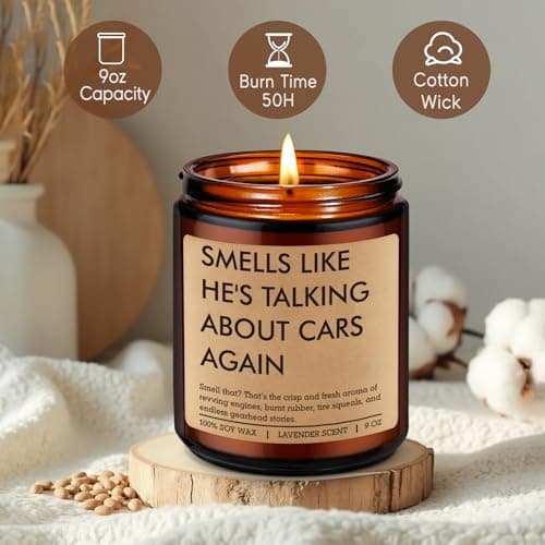 Car Lover Gifts for Men - Funny Christmas, Man Cave Decor, Garage, Birthday Ideas for Auto Mechanic Dad Husband Boyfriend Him Fairy's Gift Candle, Car Guy Gifts, Car Enthusiast Stuff, Automotive Gifts B0GWHQ4FHK