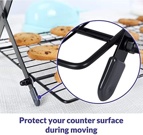 Geesta 2/3/4-Tier Upgraded Collapsible Cooling Rack with Adjustable 3 Setting Design Stackable Roasting Cooking Drying Wire Cooling Rack for Cookies Baking Gifts for Women B08BL5MP3Z
