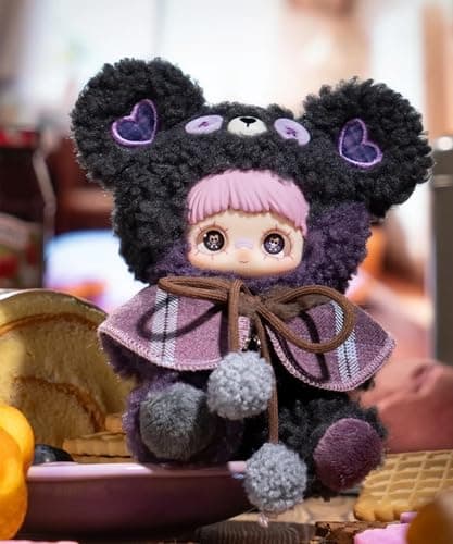 CALEMBOU Plush Blind Box Pendant, Kawaii Maymei Tiny Bear Cookie Series Stuffed Blind Box Keychain, Kawaii Mystery Vinyl Plush Bag Charms Collectible for Birthday Christmas B0FZ94D196
