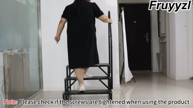 RV Steps with Handrail｜4 Step Hot Tub Spa Steps｜Update 3.0 Outdoor RV Stairs with Anti-Slip Pedals｜RV Ladders for Travel Trailers｜Heavy Duty Camper Steps for Camper, Porch, Spa