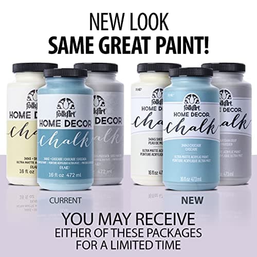 FolkArt Home Decor Chalk Furniture & Craft Paint in Assorted Colors, 16 ounce, White Adirondack,34846