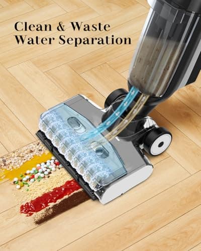 4-in-1 Steam Vacuum Mop Self-Cleaning Wet Dry Vacuum for Hardwood Floors Carpets 212°F High-Temperature Steam with LED Display