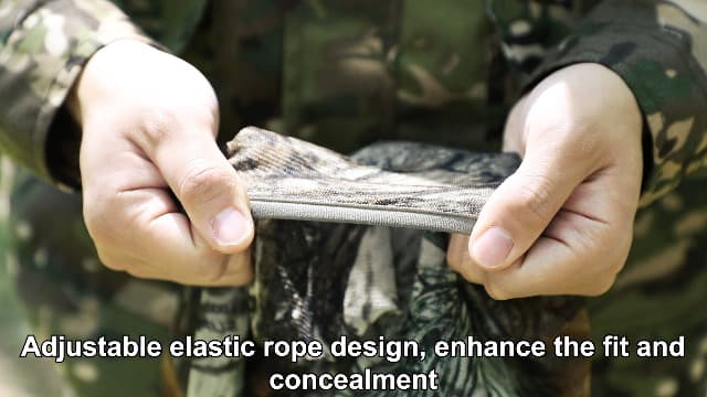 Watayo 2 Pcs Camo Hunting Face Mask, Hunting Head Net Camouflage Balaclava, Adjustable Hunting Breathable Mesh Mask for Men