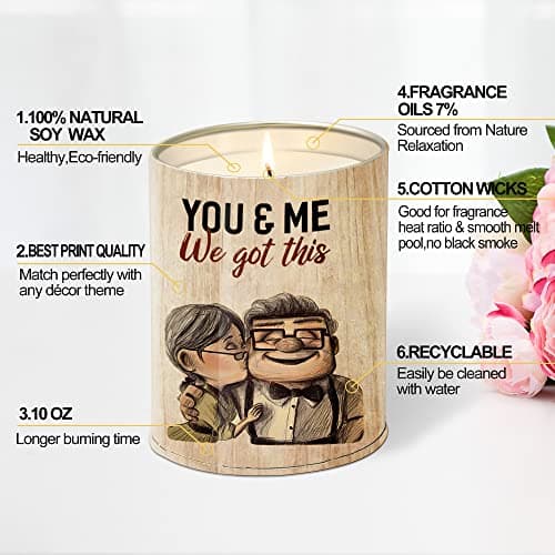 Lavender Candle - Personalized Gift for Boyfriend, Best for Birthday, Anniversary, Valentine's Day, Relaxing Stress Relief, 50 Hours Burn Time